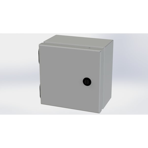 1/4 Turn Latch Electrical Enclosures, 6 in H, 4 in D, 6 in W, NEMA 3R, 4, 12, 13, Carbon Steel